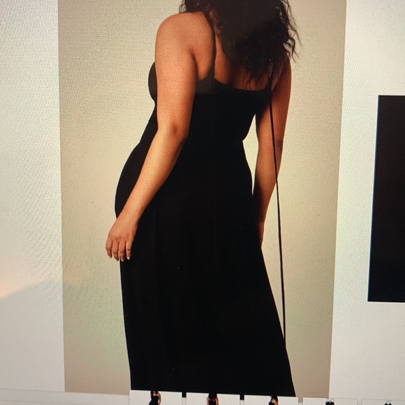 11 Honore Collection NWT size 1X Black Stretchy Knit Halter Maxi Dress - Picture 12 of 15